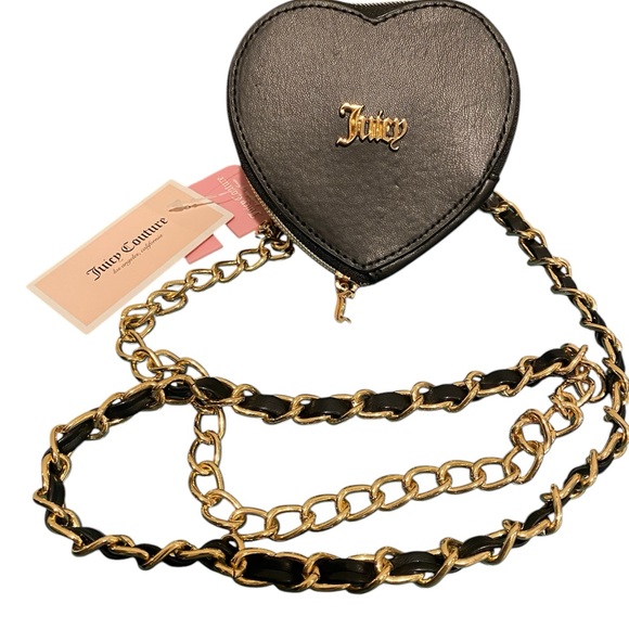 Juicy Couture Handbags - Juicy Couture Black Heart-Shaped belt Bag  NWT
